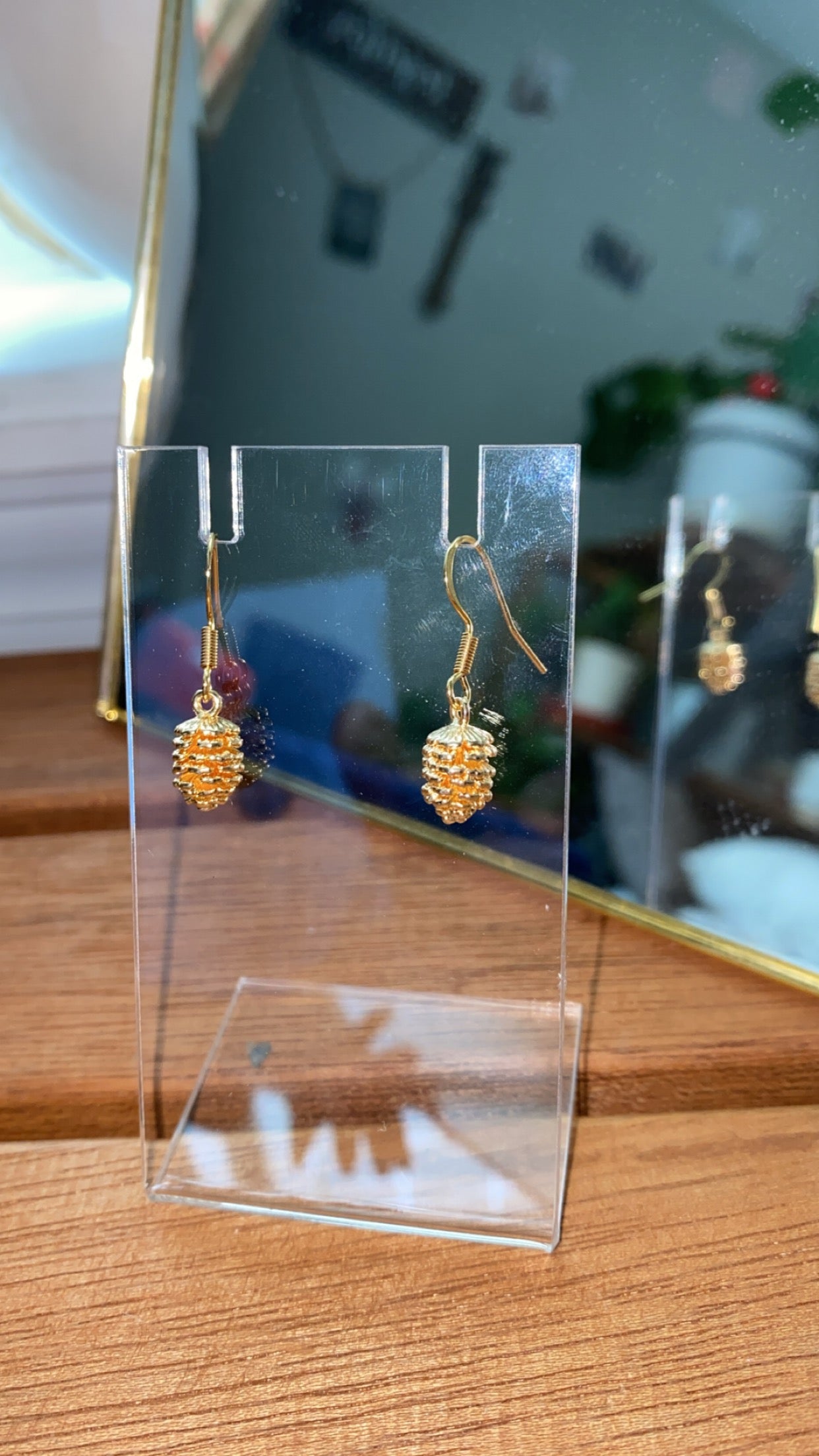 Mini golden pine cones