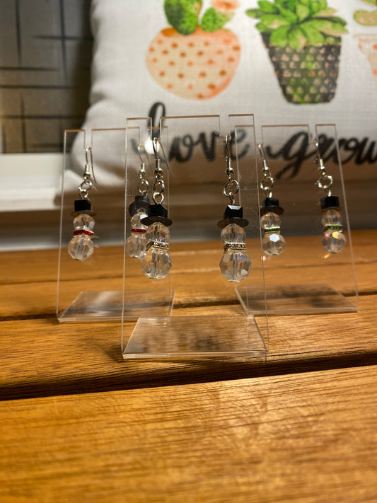 Crystal Snowmen Earrings