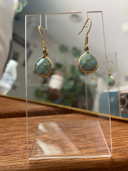 Small Turquoise Stone Earrings